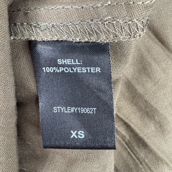 Pomander Place Tuckernuck Shallon Tie Strap Maxi Dress Olive Smocked Springy XS - Picture 9 of 10